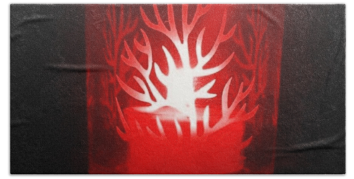 Red Beach Towel featuring the photograph Red Candle Light by Rachel Hannah