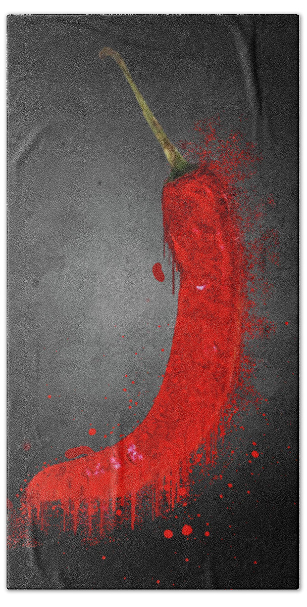 Red Beach Towel featuring the digital art Red hot I by Dray Van Beeck