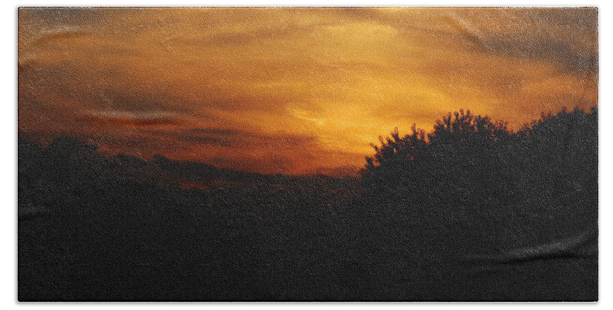 Red Beach Towel featuring the photograph Red Red Sunset by Wanda Jesfield