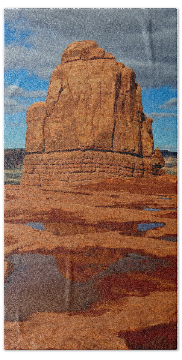 Moab Beach Towel featuring the photograph Red Rock Reflection by Tranquil Light Photography