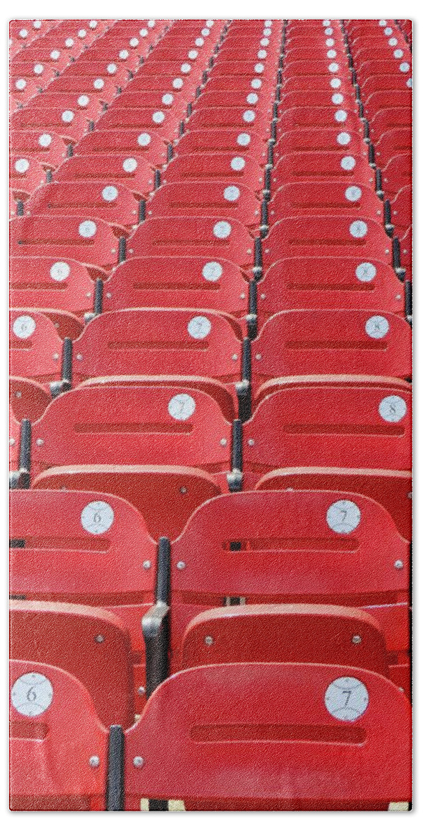 Busch Stadium Beach Towel featuring the photograph Red Seats by Connor Beekman