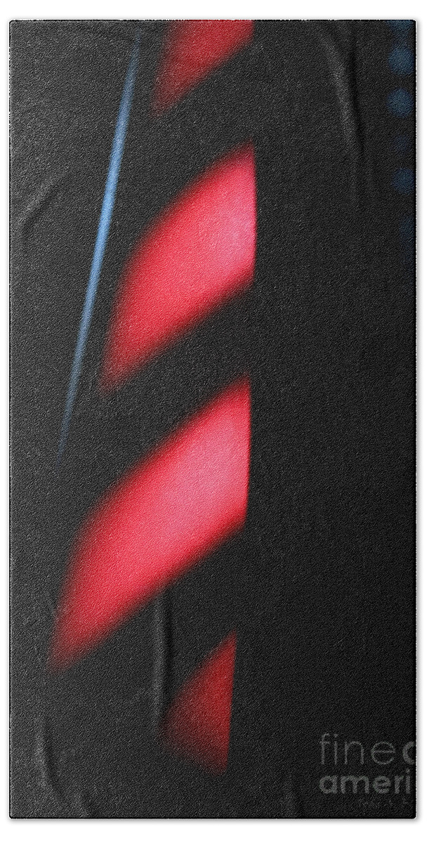 Abstract Beach Sheet featuring the digital art Red Stripes by Todd Blanchard
