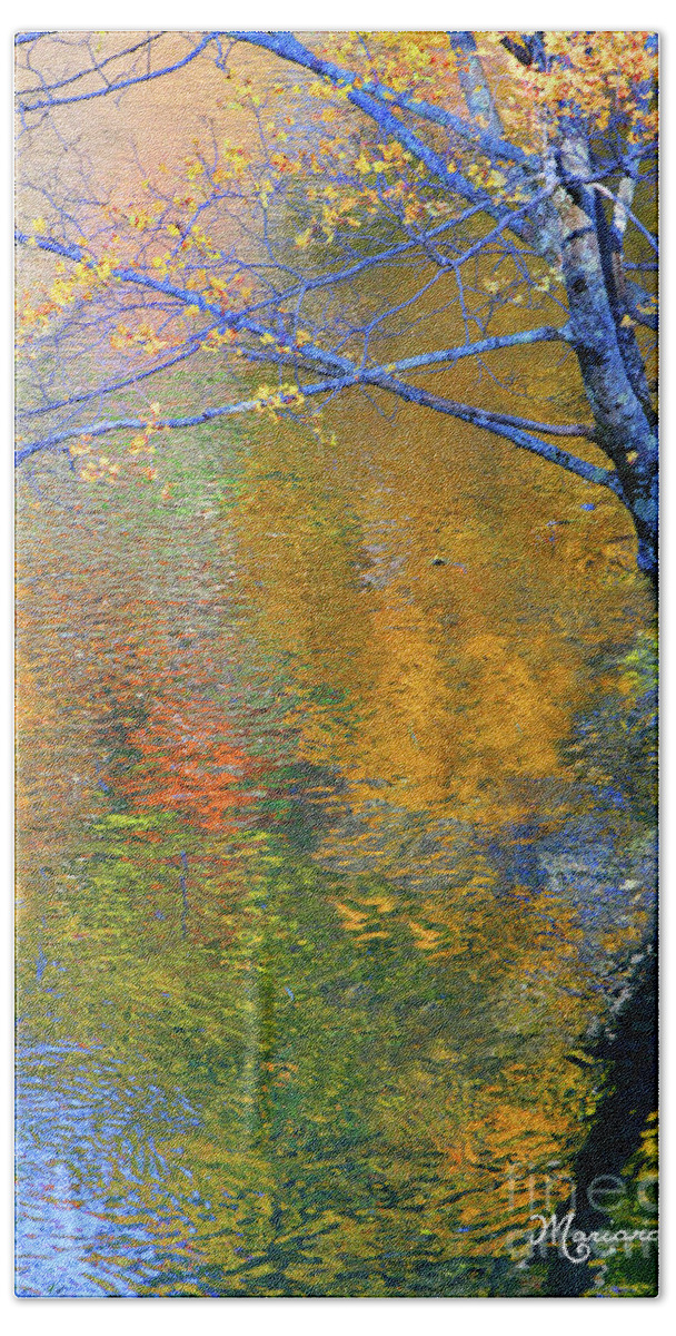 Fall Beach Sheet featuring the photograph Reflecting Autumn by Mariarosa Rockefeller