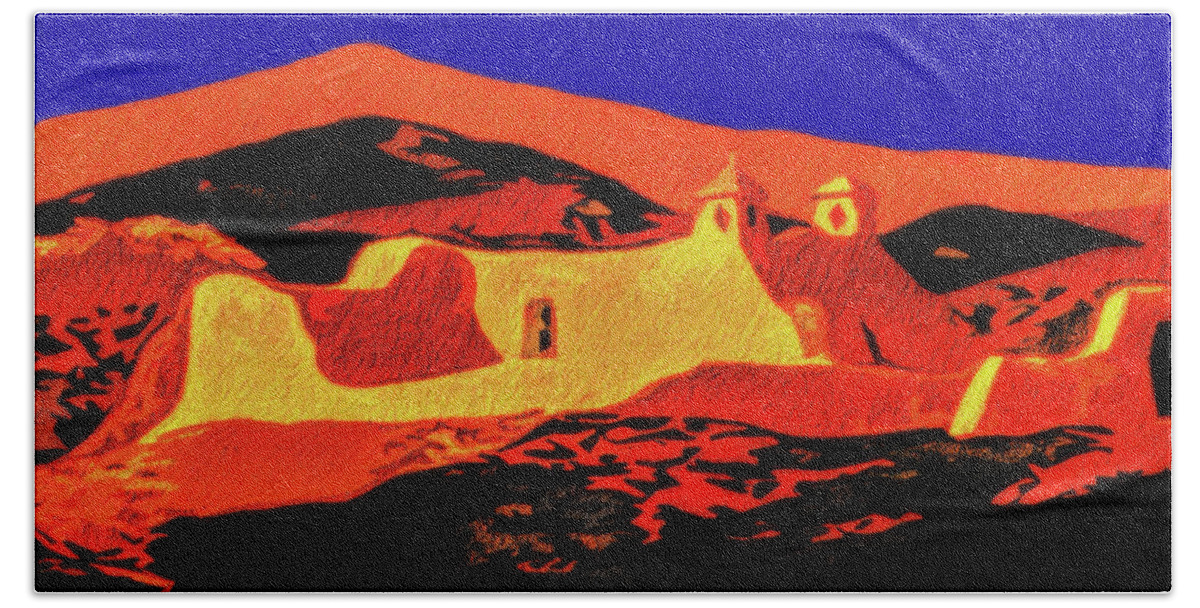 Church Beach Towel featuring the photograph Reflections of New Mexico by Terry Fiala