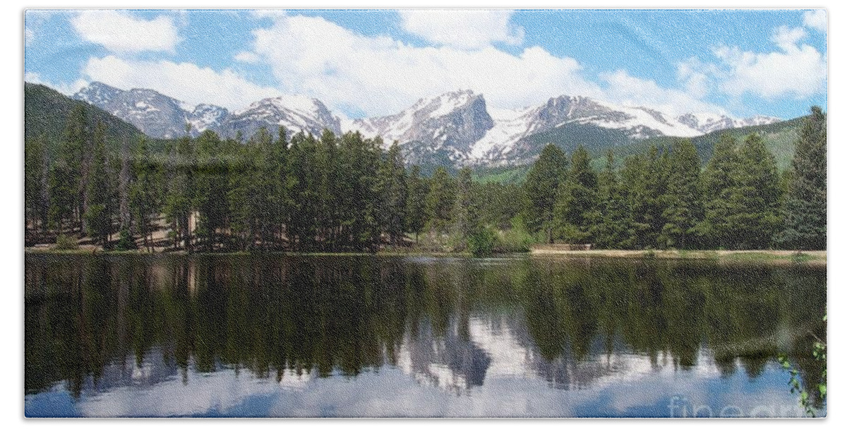 Sprague Lake Beach Towel featuring the photograph Reflections of Sprague Lake by Dorrene BrownButterfield