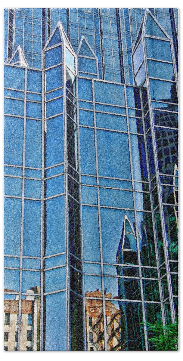 Pittsburgh Beach Towel featuring the photograph Reflections by Rhonda McDougall