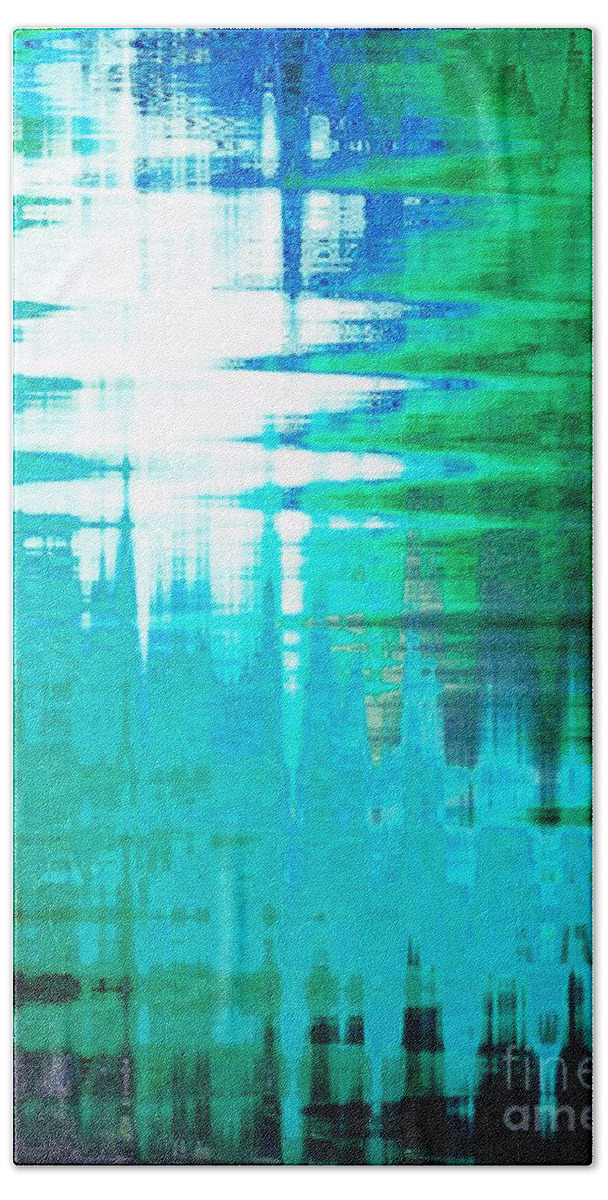 Beach Beach Towel featuring the mixed media Reflections Tropical Dream by Sharon Williams Eng
