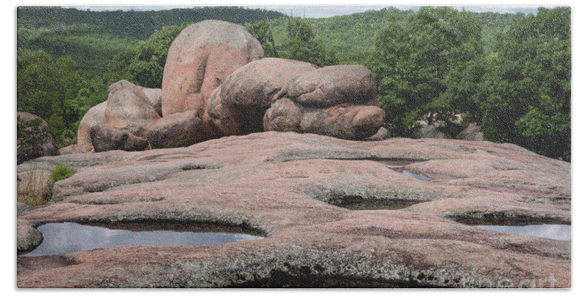 Elephant Rock Beach Sheet featuring the photograph Reflective Pools by Andrea Silies