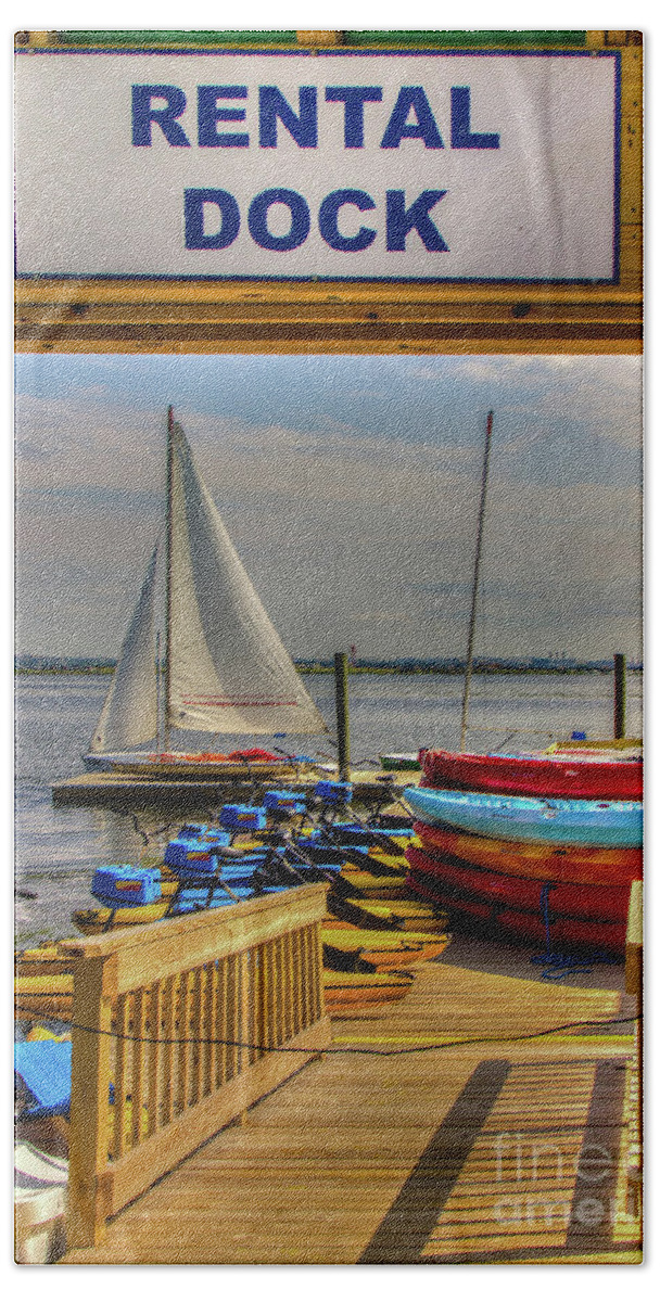 Dc Beach Towel featuring the photograph Rental Dock by Rod Best