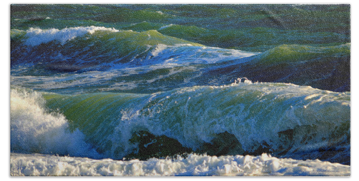 Ocean Beach Towel featuring the photograph Restless Surf by Dianne Cowen Cape Cod Photography