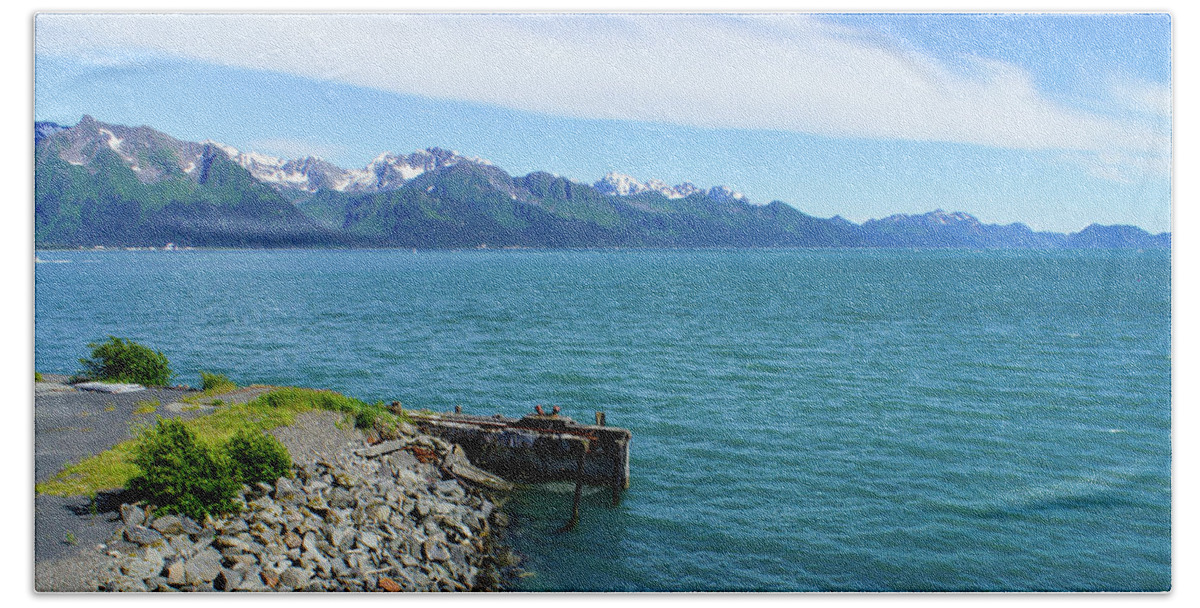 Alaska Beach Sheet featuring the photograph Resurrection Bay by Jennifer White