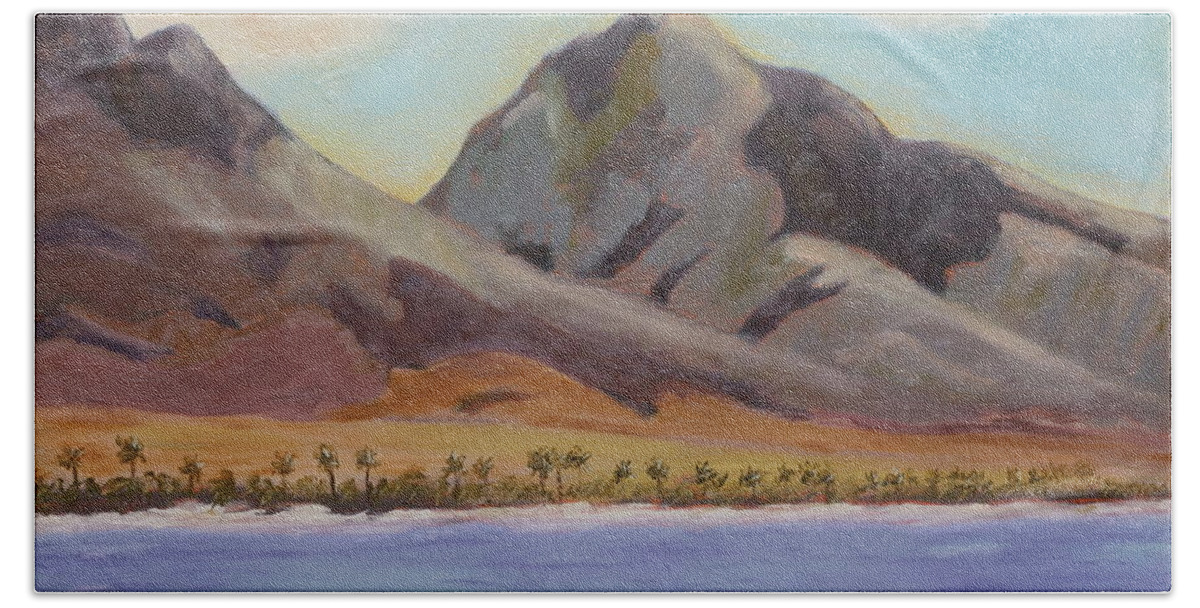 Painting Beach Towel featuring the painting Return to Maui by Alan Mager