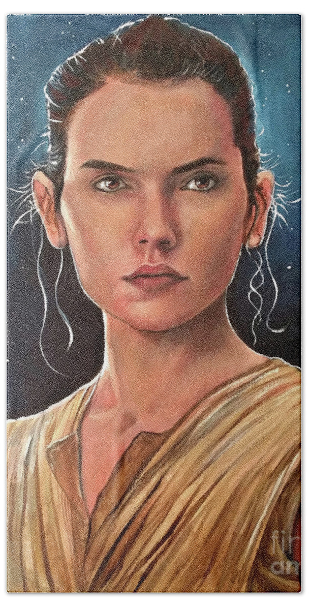 Rey Beach Sheet featuring the painting Rey by Tom Carlton