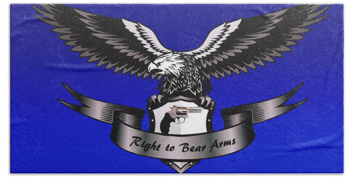 2nd Amendment Beach Towel featuring the digital art Right To Bear Arms by Movie Poster Prints