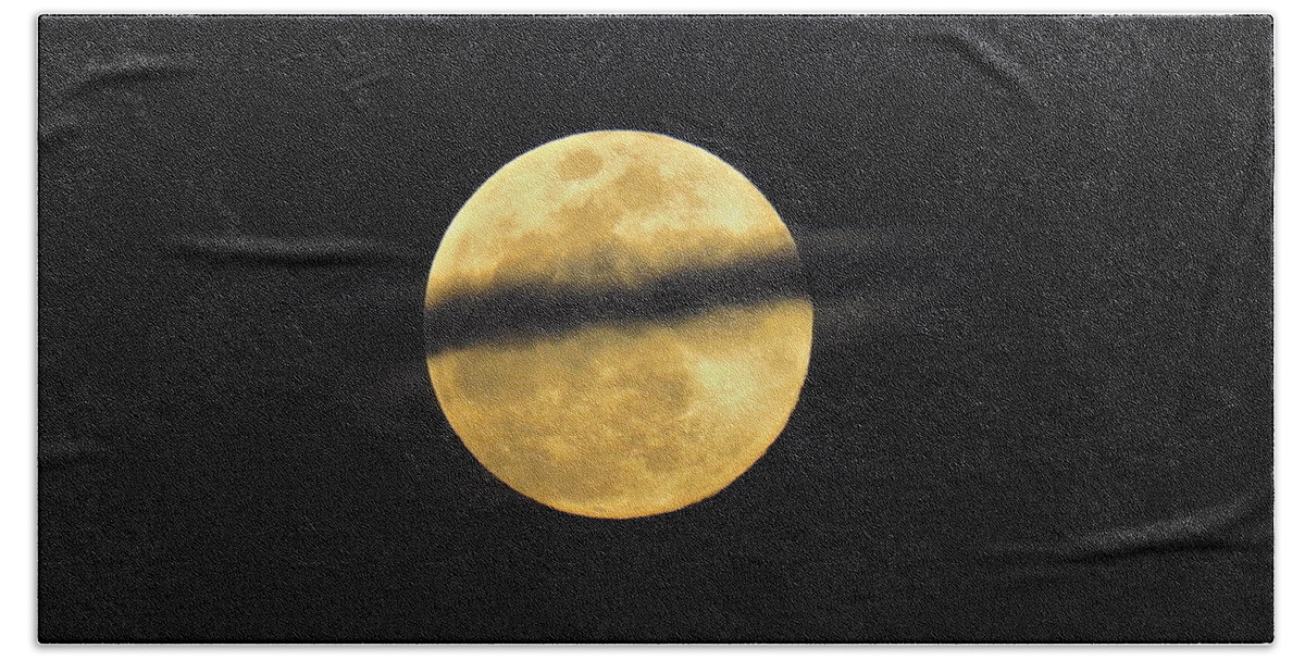 Full Moon Beach Sheet featuring the photograph Ring Around the Moon by Kate Purdy