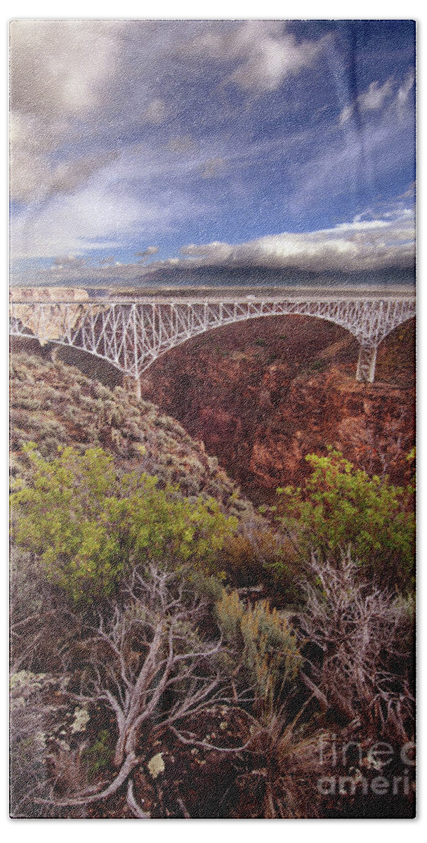 Rio Grande Gorge Bridge Beach Sheet featuring the photograph Rio Grande Gorge Bridge by Jill Battaglia