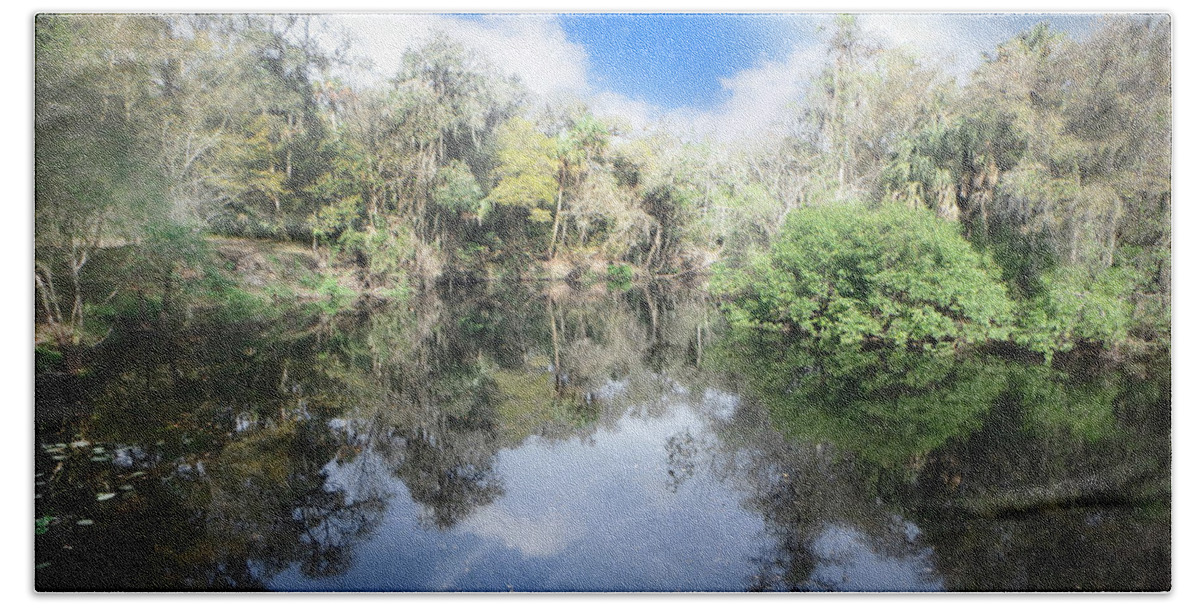 River Beach Sheet featuring the photograph River Reflections by Judy Hall-Folde