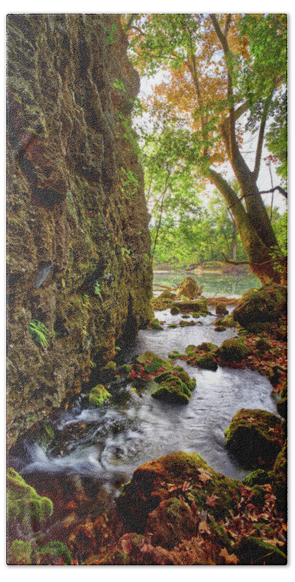 River Beach Towel featuring the photograph Roaring Spring by Robert Charity