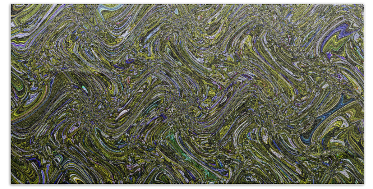 Rock Driveway Abstract Beach Towel featuring the digital art Rock Driveway Abstract by Tom Janca