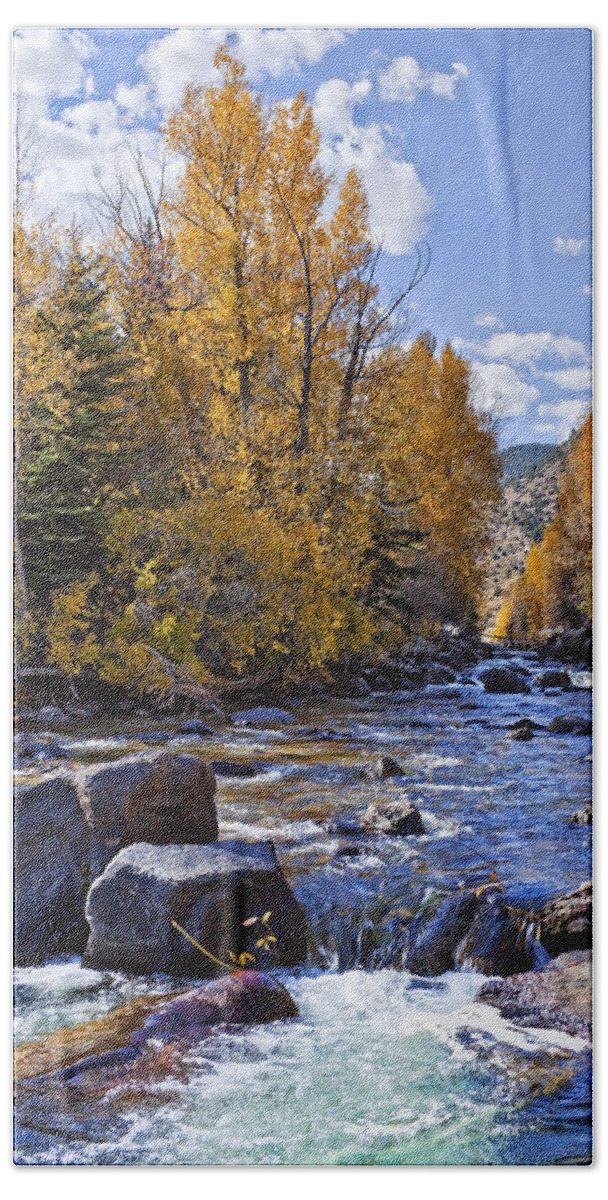 Stream Beach Towel featuring the photograph Rocky Mountain Water by Kelley King