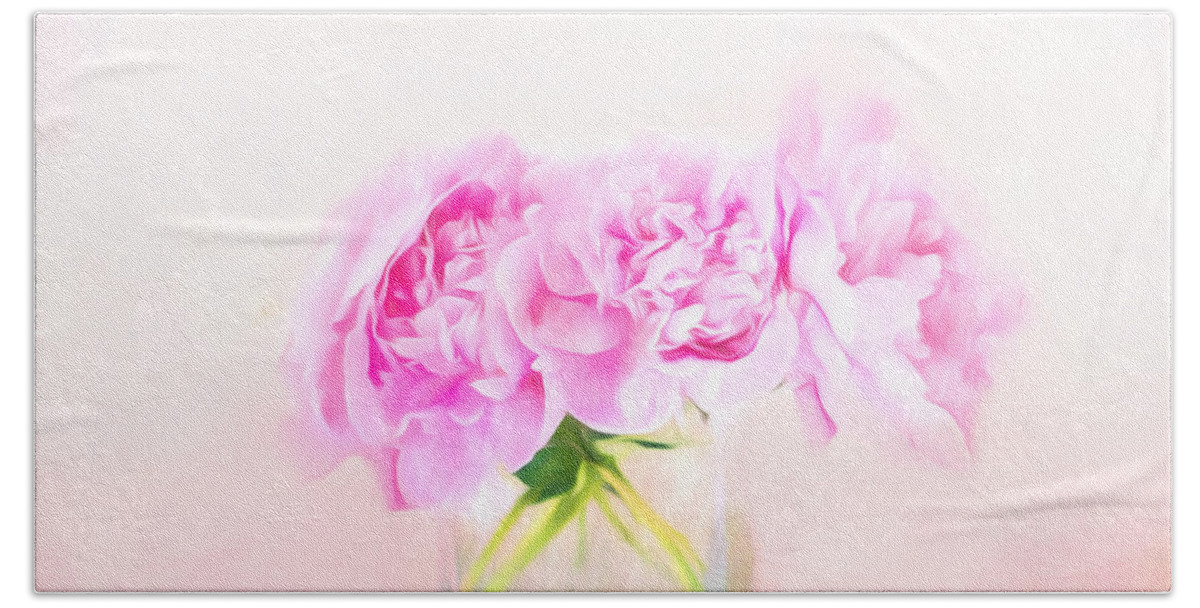 Peony Beach Sheet featuring the photograph Romantic Gesture by Andrea Kollo