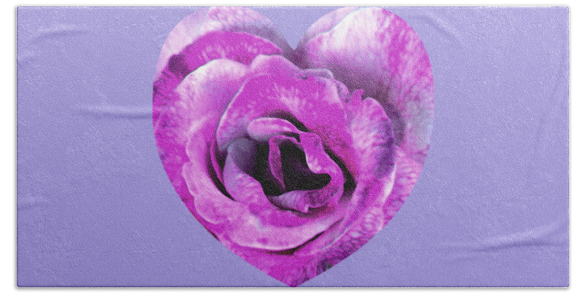 Heart Beach Towel featuring the photograph Rose Nepenthe Heart by Mars Besso