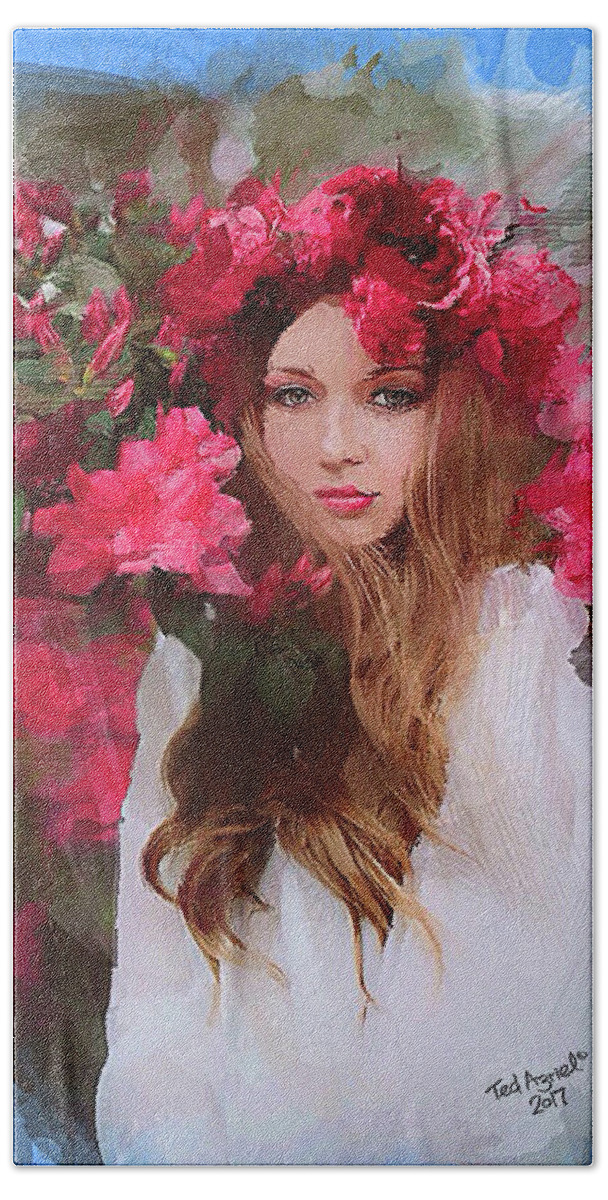 Women Beach Towel featuring the digital art Rose Of Odessa by Ted Azriel