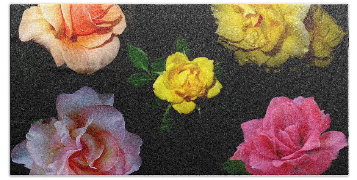 Rose Beach Towel featuring the photograph Roses Beautiful by Joyce Dickens