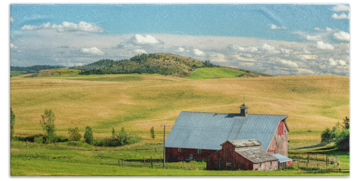 Outdoors Beach Towel featuring the photograph Rural Barns by Doug Davidson
