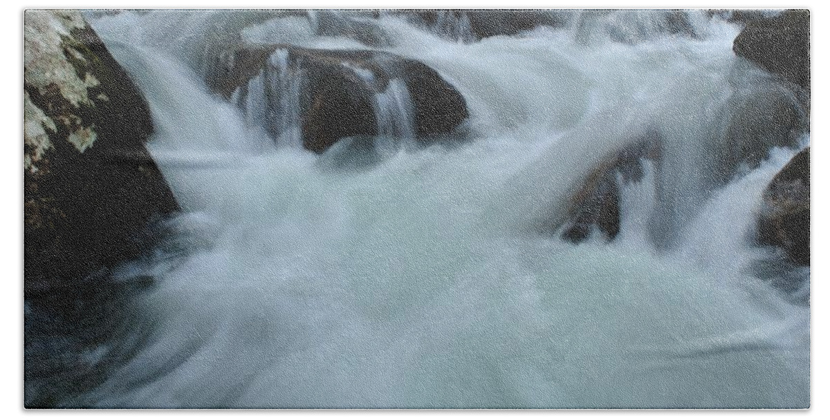 Water Beach Towel featuring the photograph Rushing Waters by Eric Liller
