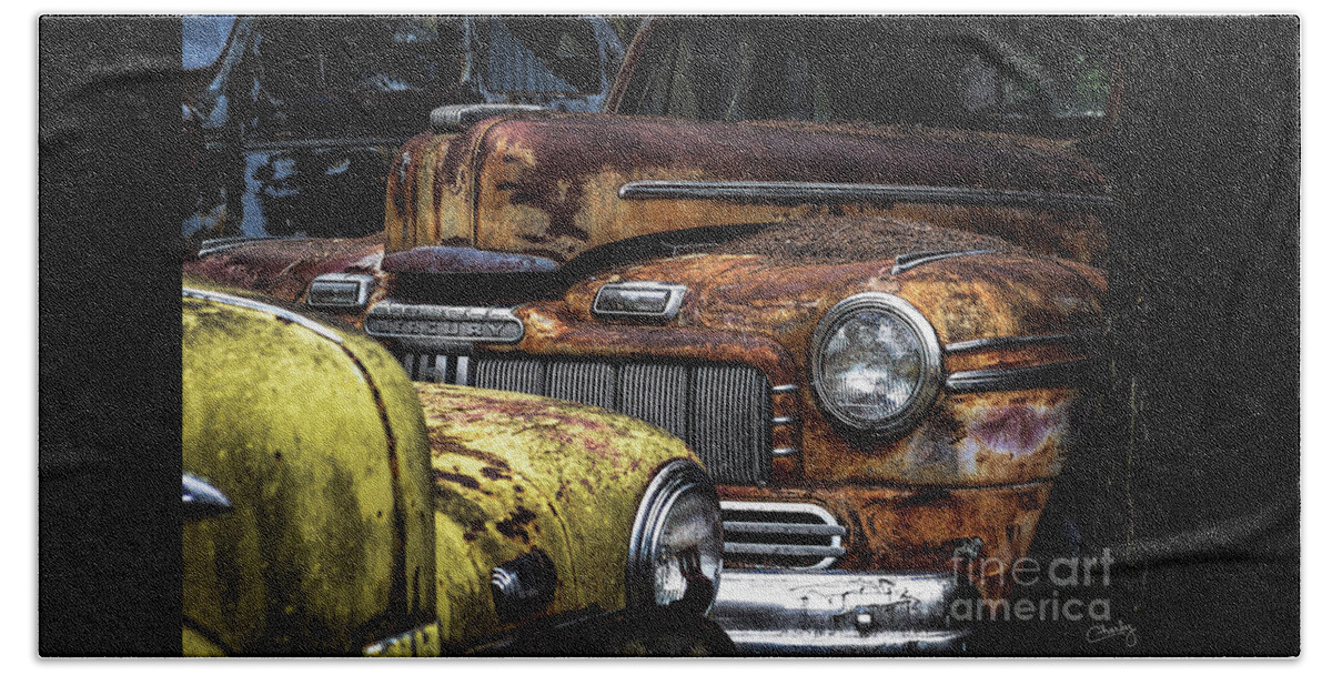 Rusting Away Beach Towel featuring the photograph Rusting Away ... by Imagery by Charly