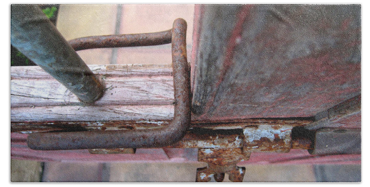 Gate Beach Towel featuring the photograph Rusty Gate Latch by James B Toy