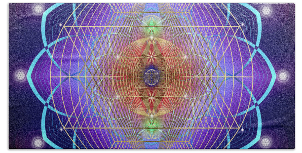 Endre Beach Towel featuring the photograph Sacred Geometry 641 by Endre Balogh