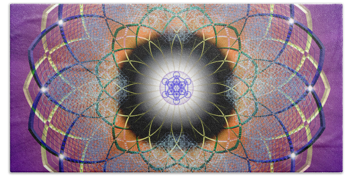 Endre Beach Towel featuring the photograph Sacred Geometry 668 by Endre Balogh