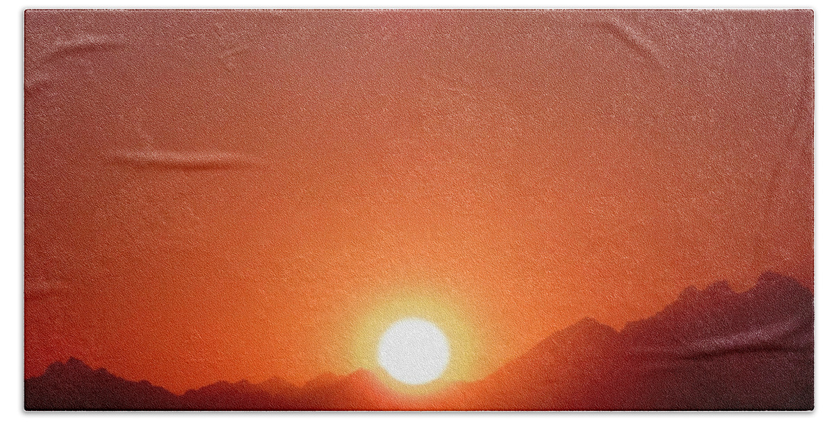 Sunset Beach Towel featuring the photograph Sahara Sunset by Johanna Hurmerinta