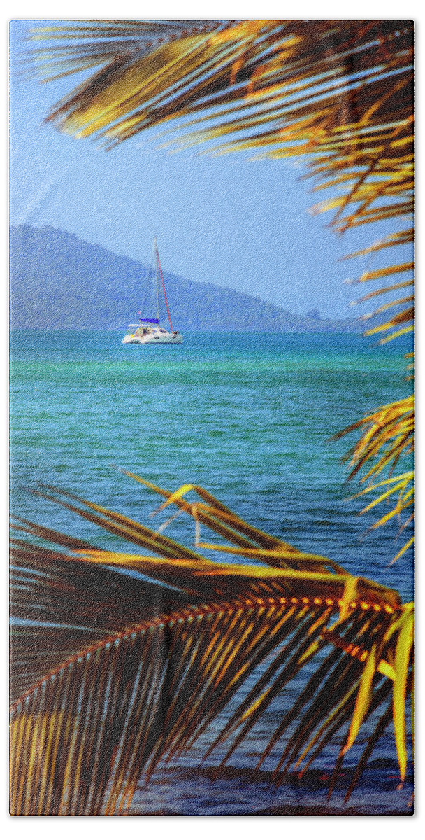 Sailboat Beach Sheet featuring the photograph Sailing vacation by Alexey Stiop