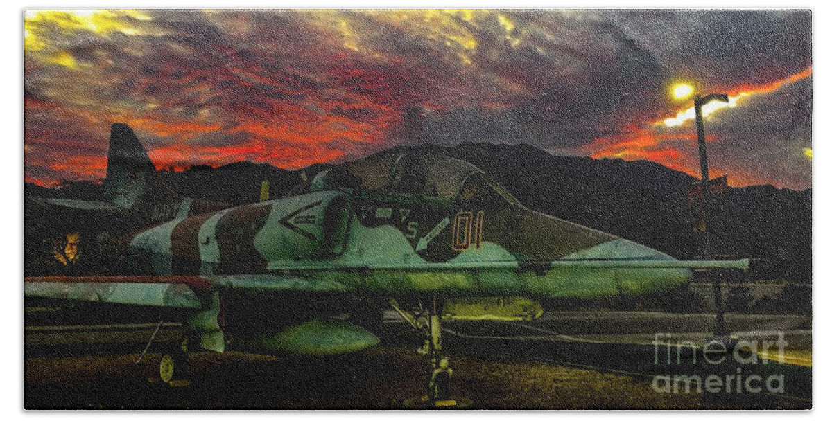 Plane Beach Towel featuring the photograph Salute the Skies by Chris Tarpening