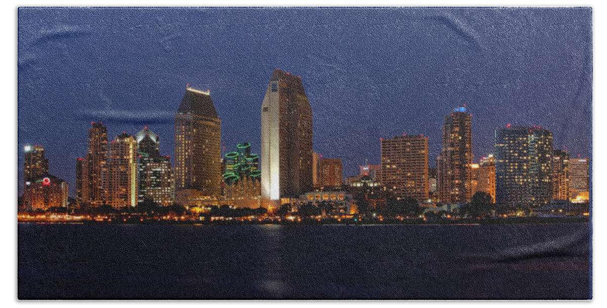 San Diego Beach Towel featuring the photograph San Diego America's Finest City by Larry Marshall