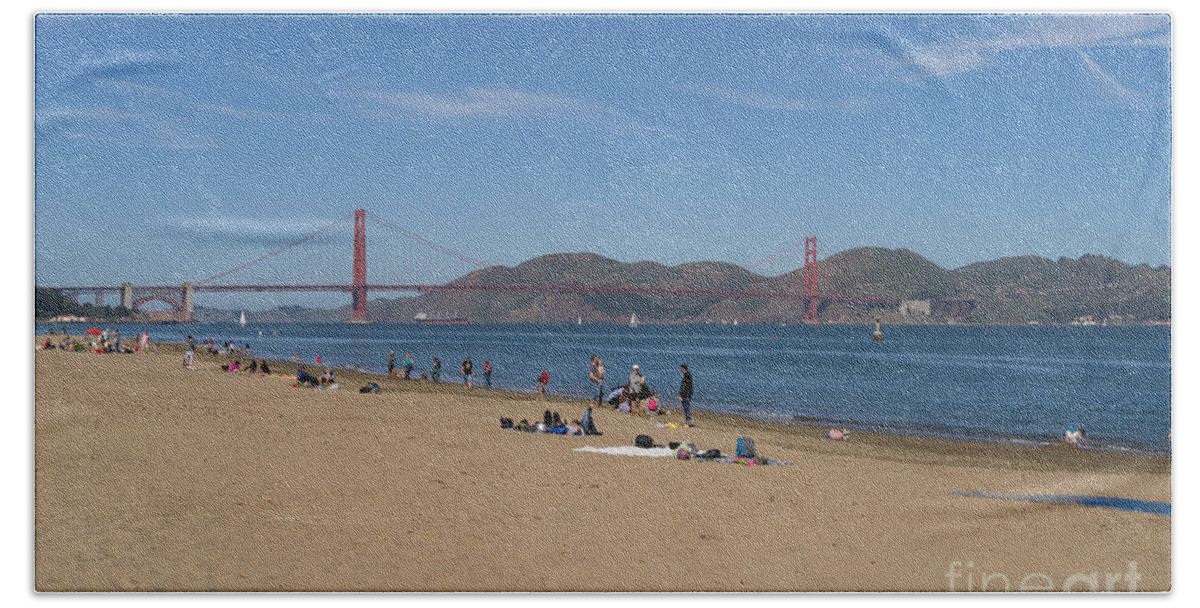 San Francisco Beach Towel featuring the photograph San Francisco California Crissy Field East Beach DSC3088 by Wingsdomain Art and Photography