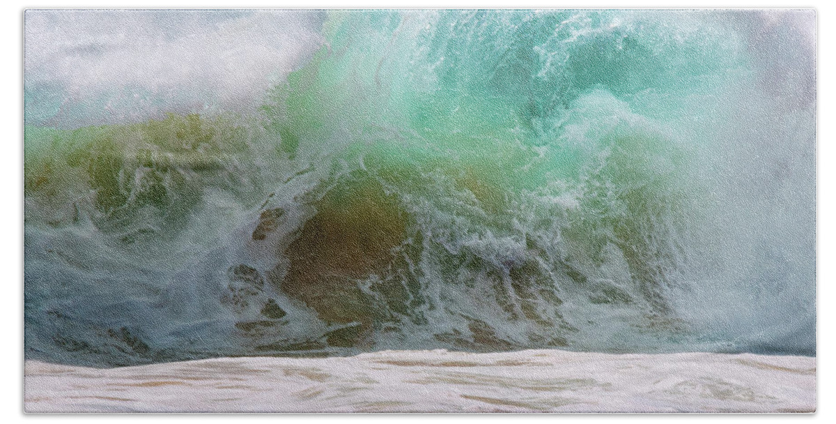 Beach Beach Sheet featuring the photograph Sandy Beach Surf by Sandra Sigfusson