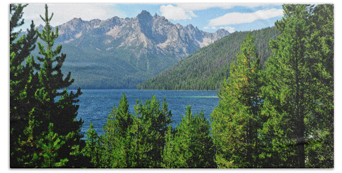 Sawtooth Mountains Beach Towel featuring the photograph Sawtooth Serenity II by Greg Norrell