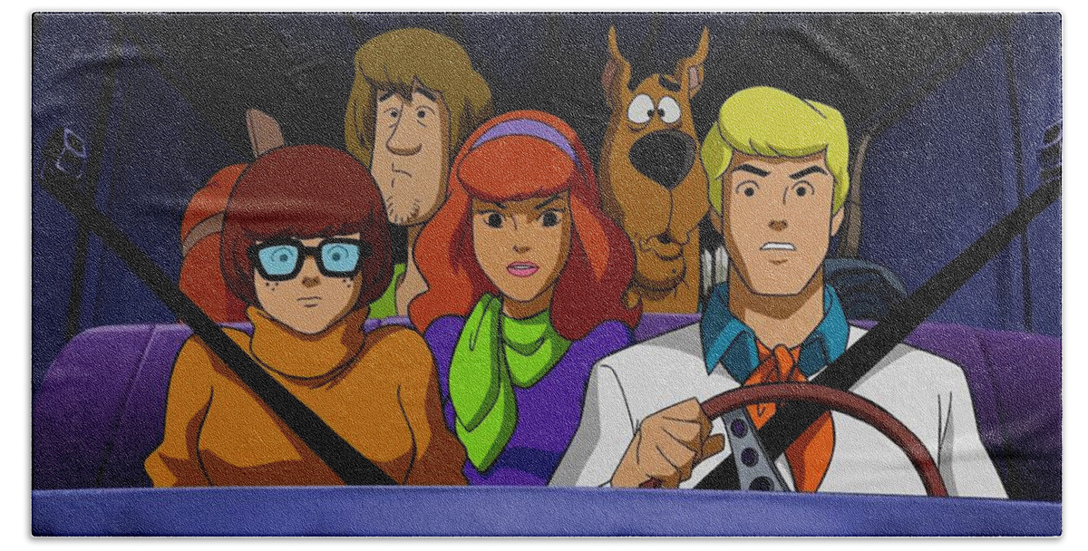 Scooby-doo Beach Towel featuring the digital art Scooby-Doo by Maye Loeser