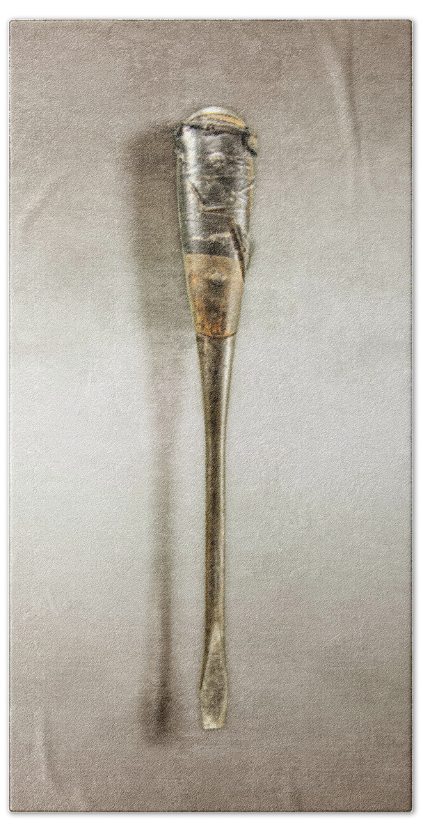Antique Beach Sheet featuring the photograph Screwdriver With Tape Handle by YoPedro