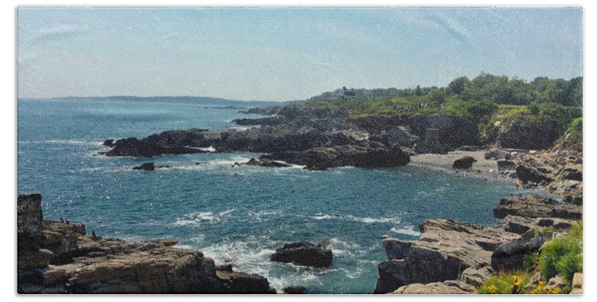  Beach Towel featuring the photograph Sea Coast Maine... by Bob Johnson