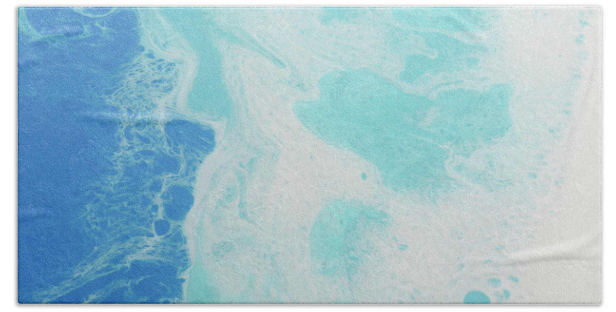 Sea Foam Beach Towel featuring the painting Sea Foam by Nikki Marie Smith