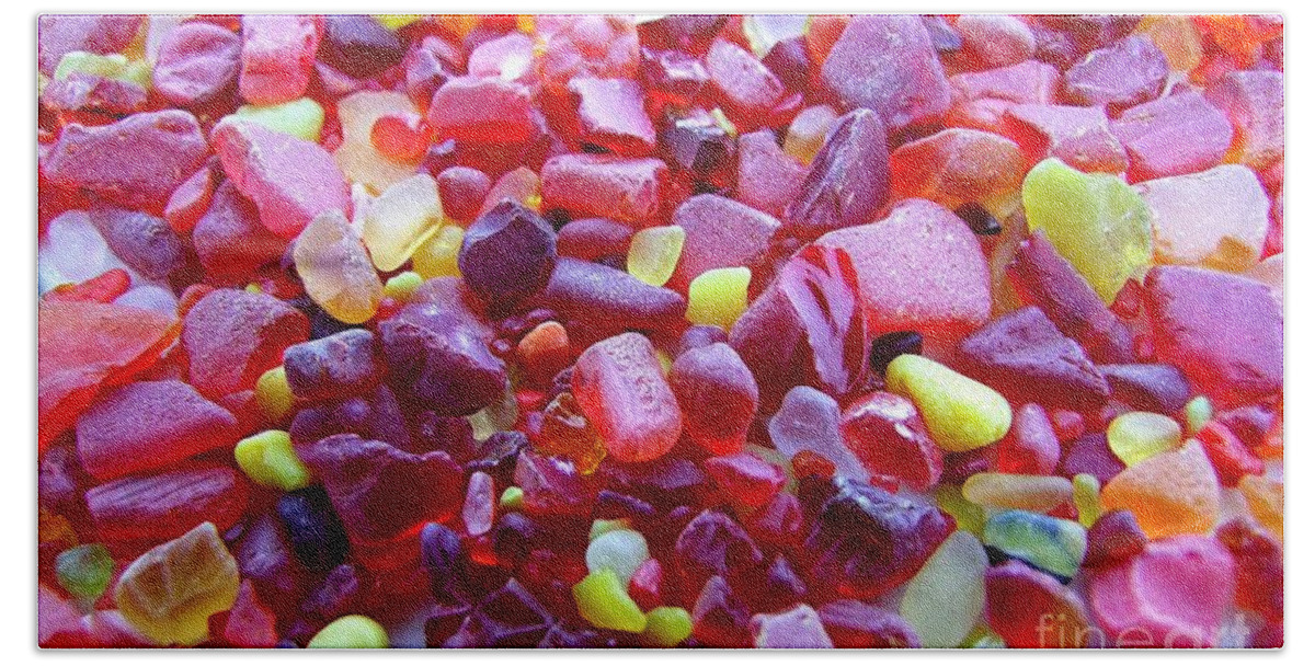 Sea Glass Beach Towel featuring the photograph Sea Glass - Rare Red - Mix by Mary Deal
