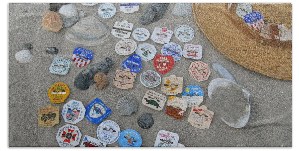 Sea Isle City New Jersey Beach Sheet featuring the photograph Sea Isle City Beach Tags by Nancy Patterson