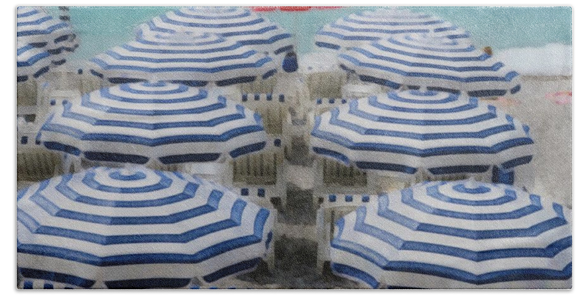 Blue Beach Towel featuring the digital art Sea of Blue by Diana Rajala