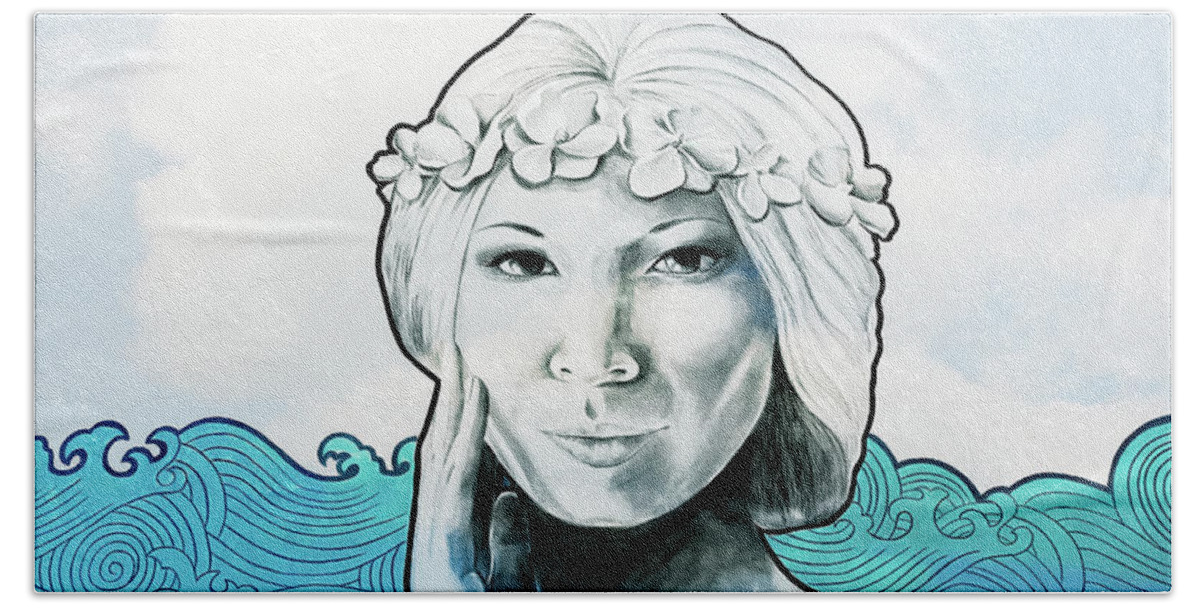 Urban Art Beach Sheet featuring the photograph Sea Siren by Colleen Kammerer