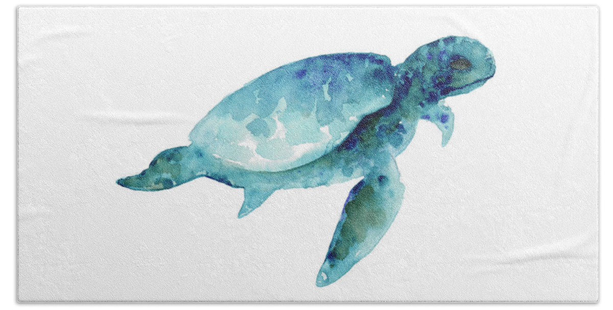 Sea Turtle Wall Art Print, Abstract Sea Animals Nursery Wall Art Beach Towel  by Joanna Szmerdt - Fine Art America
